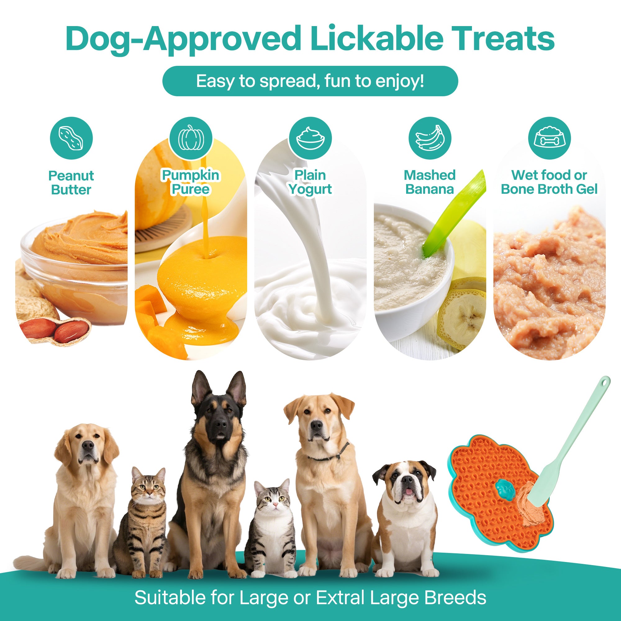 Chill Out - Lick‘A’Disk Dog Lick Mat Summer Slow Feeder for Dogs