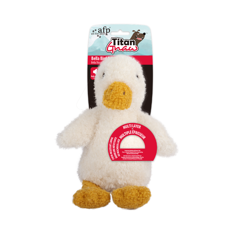 Titan Gnaw Squeaky Plush Dog Toy, Durable Chew Toy for Solo & Interactive Play