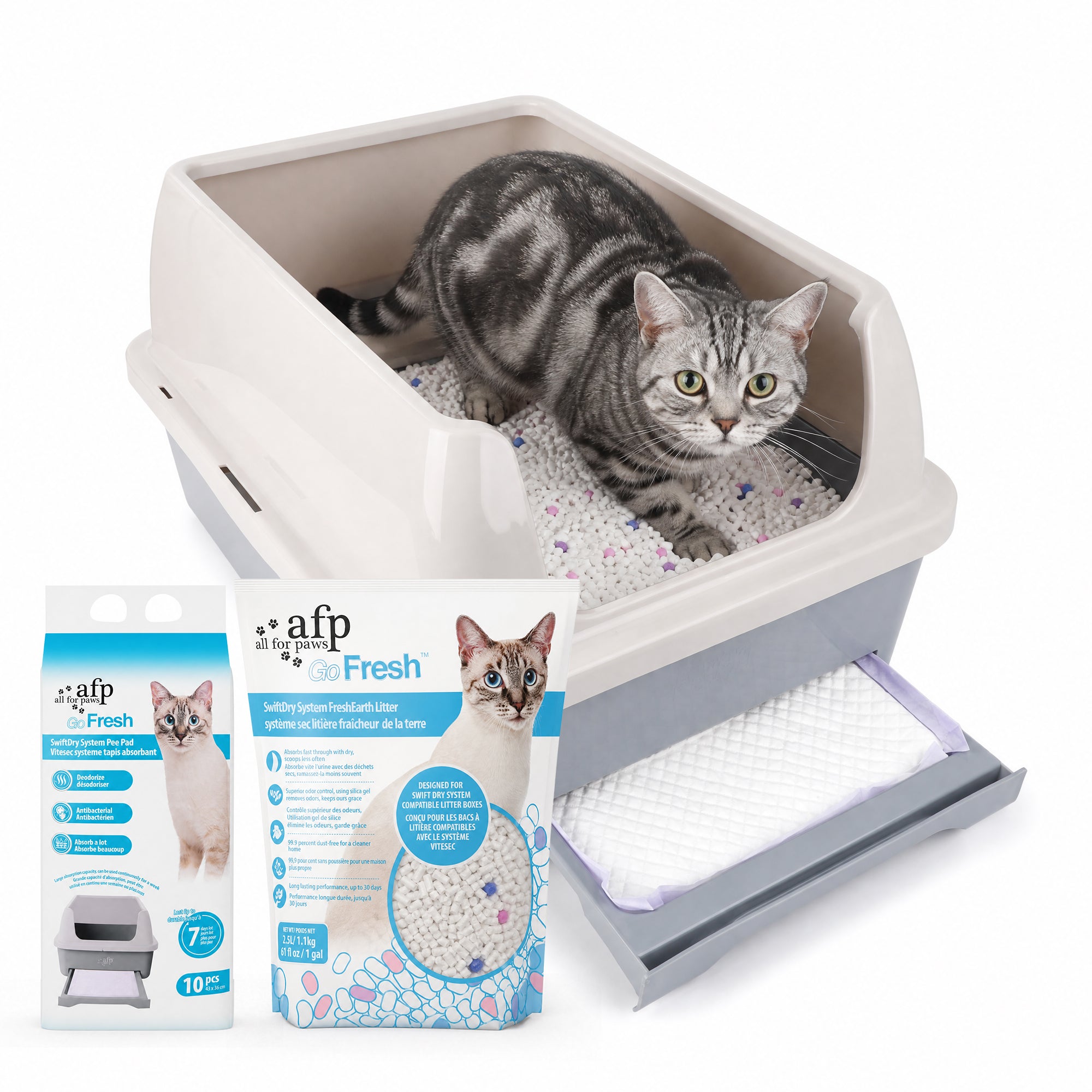 Go fresh-Swift Dry System Cat Litter Box