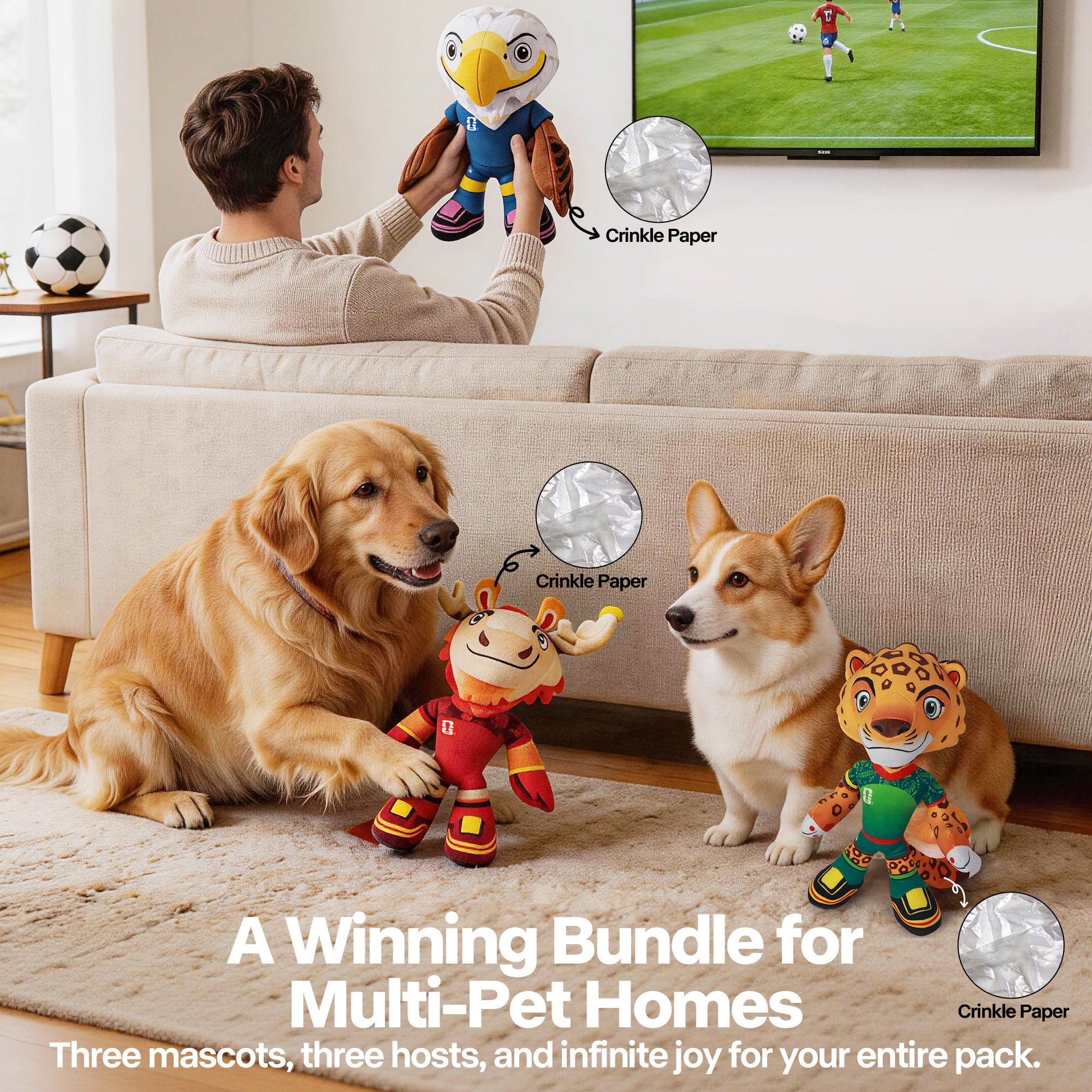 Official FIFA World Cup 2026 Edition - Mascot Dog Toys