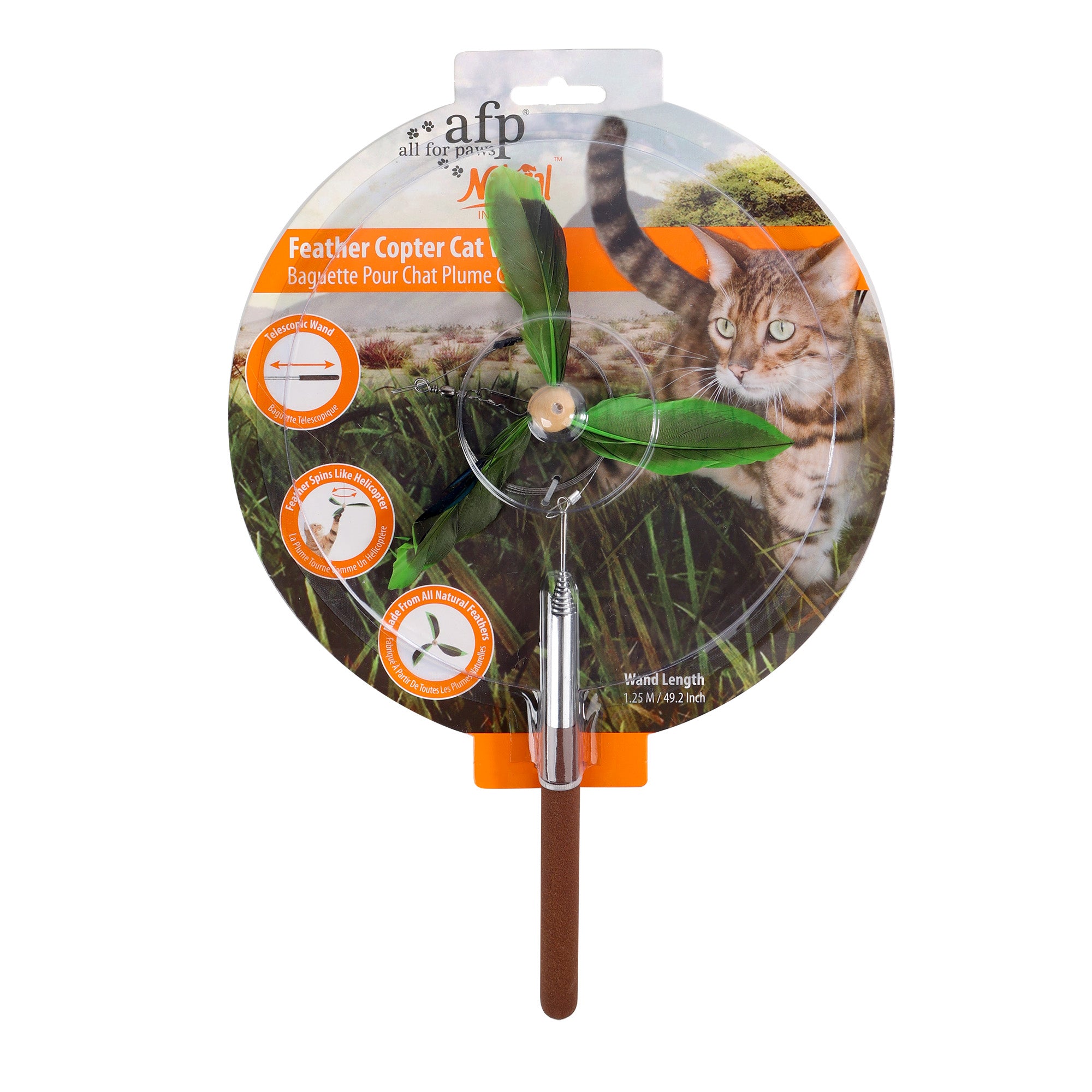 Natural Instinct - Feather Copter Cat Wand - Green