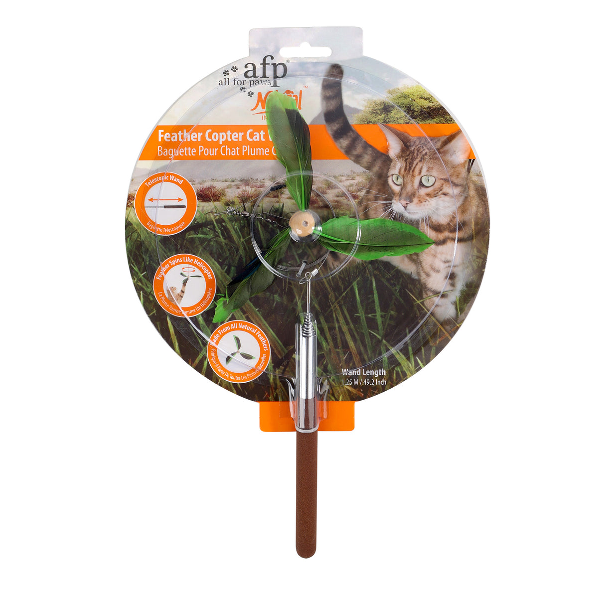 Natural Instinct - Feather Copter Cat Wand - Green
