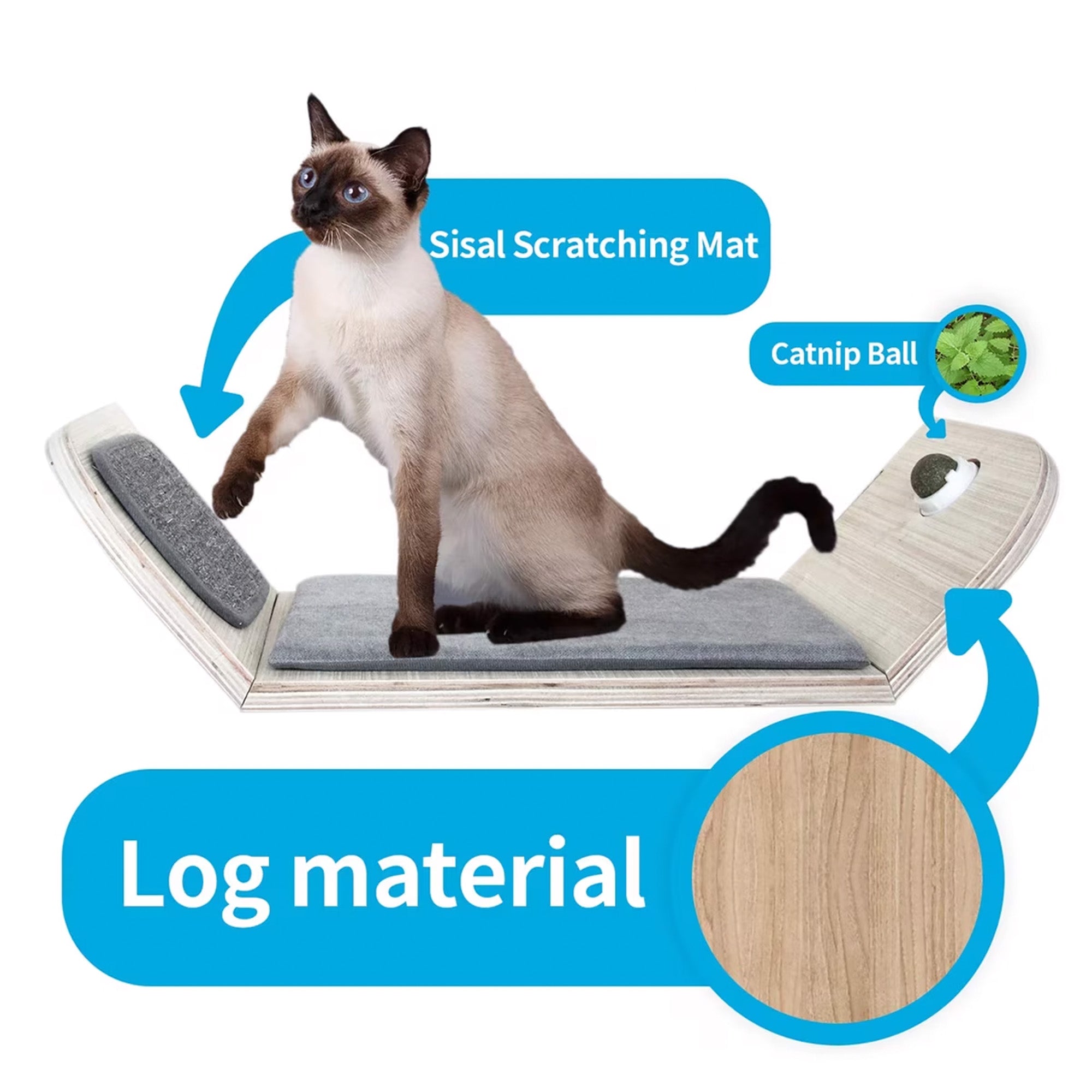 AFP Scratcher Lounge Bed With Catnip Ball (Item#2272)
