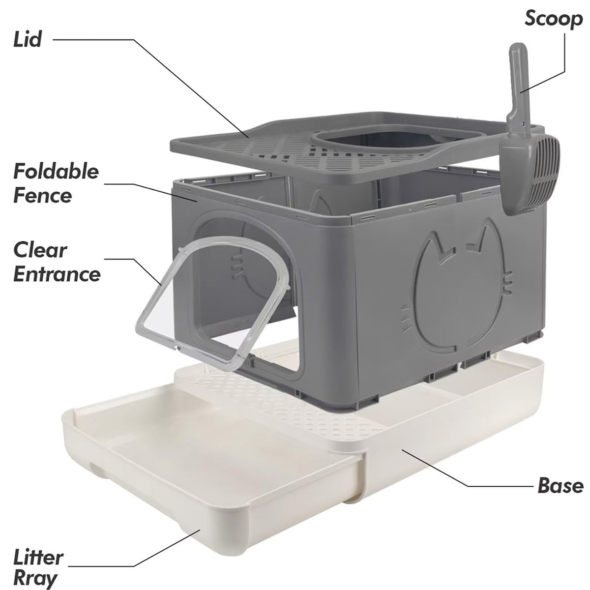 Go Fresh-  Portable Foldable Cat Litter Box