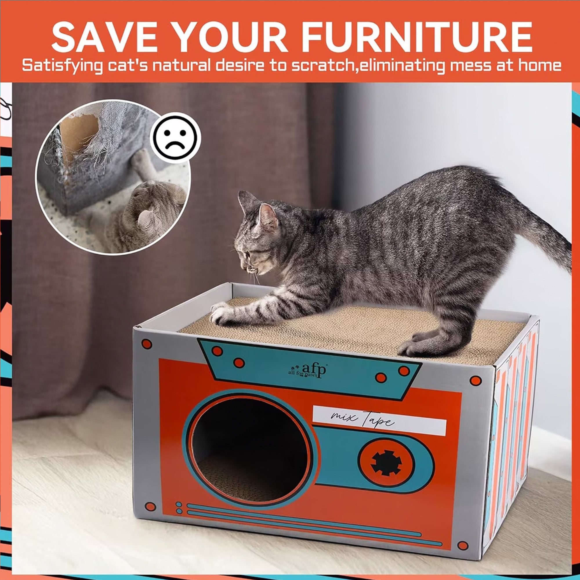 Vintage - 2-tier Vintage Design Cat Scratcher