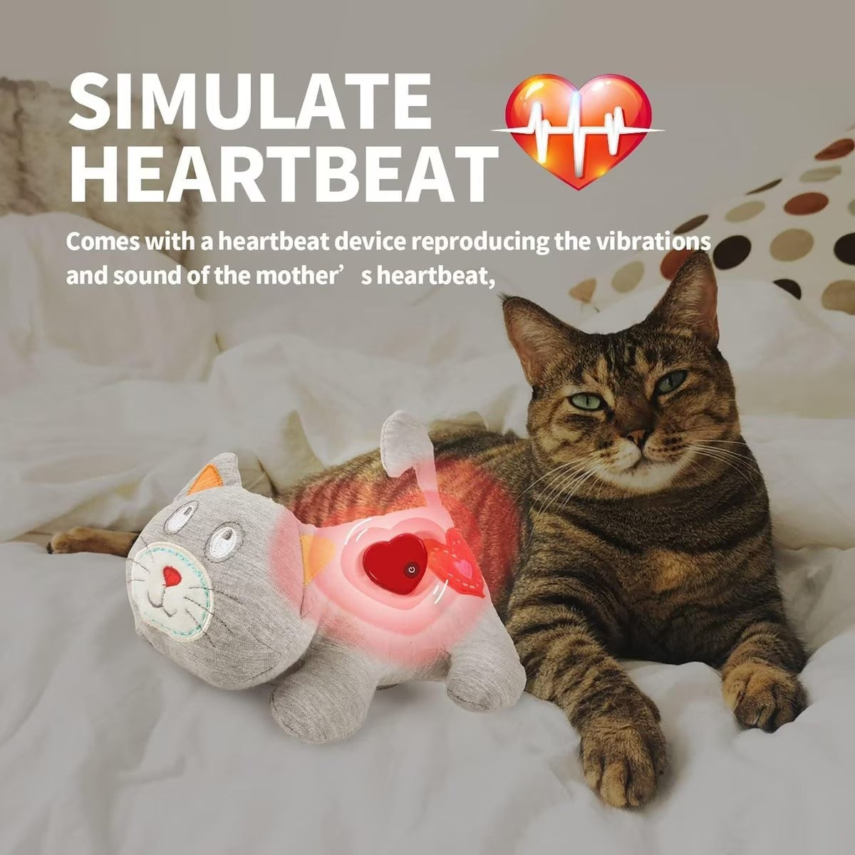 Kitty - Heartbeat 'N' Warm Plush Cat Toy
