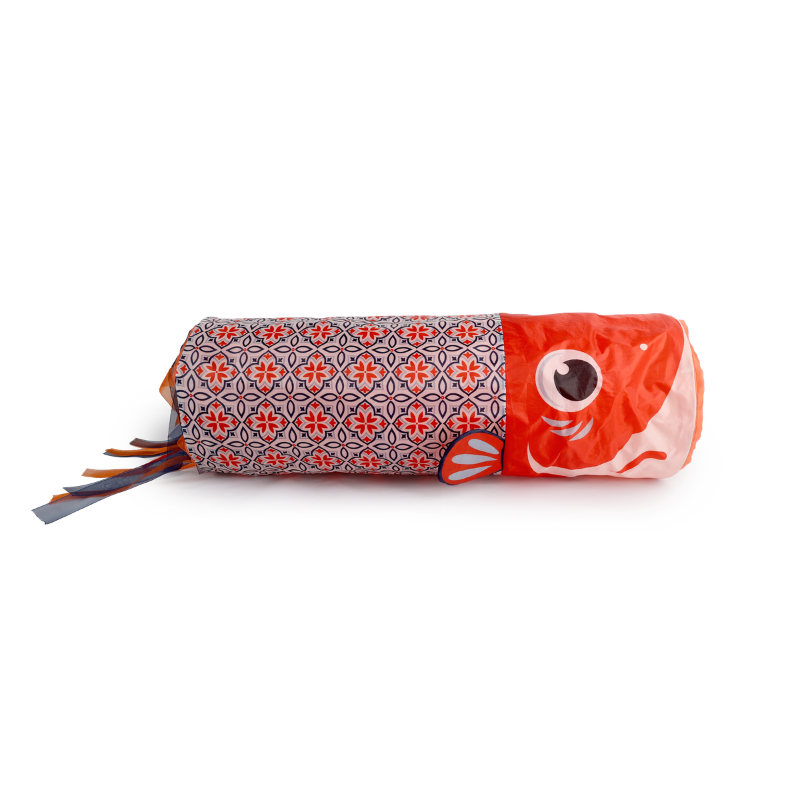 Allforpaws Vintage Tunnel Cat Toy, Orange