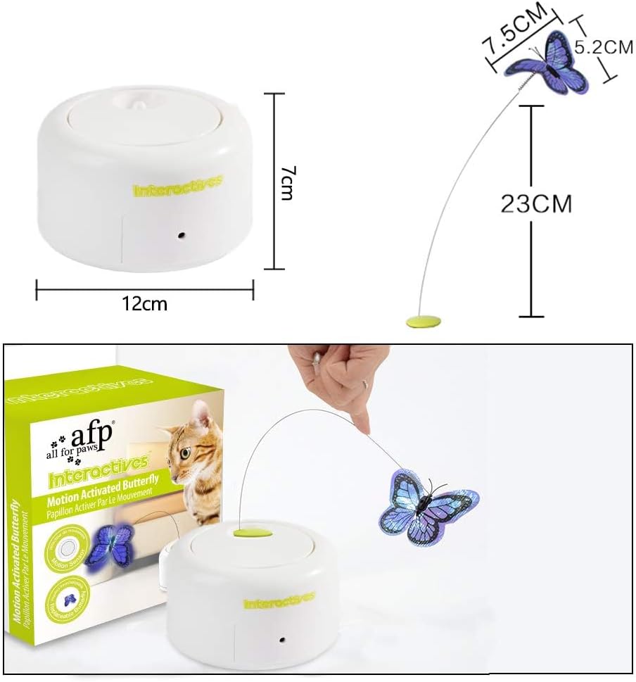 AFP Motion Activated 360° Rotating Butterfly Interactive Cat Toy