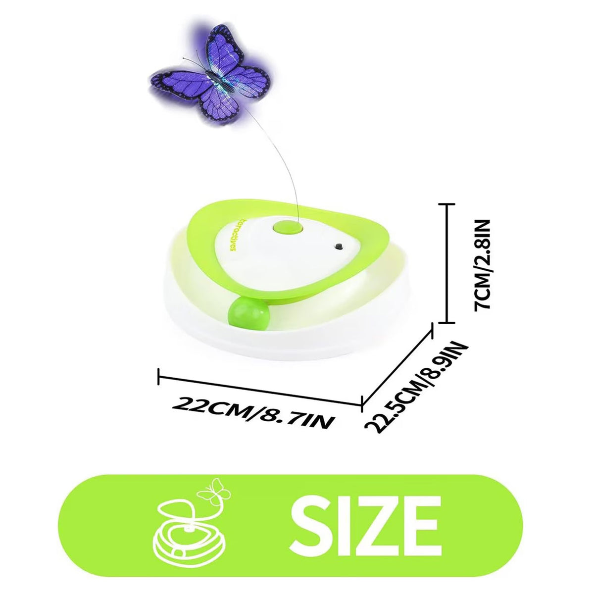 Interactives - Cat Toys - Roll Around Flutter Bug for Enrichment
