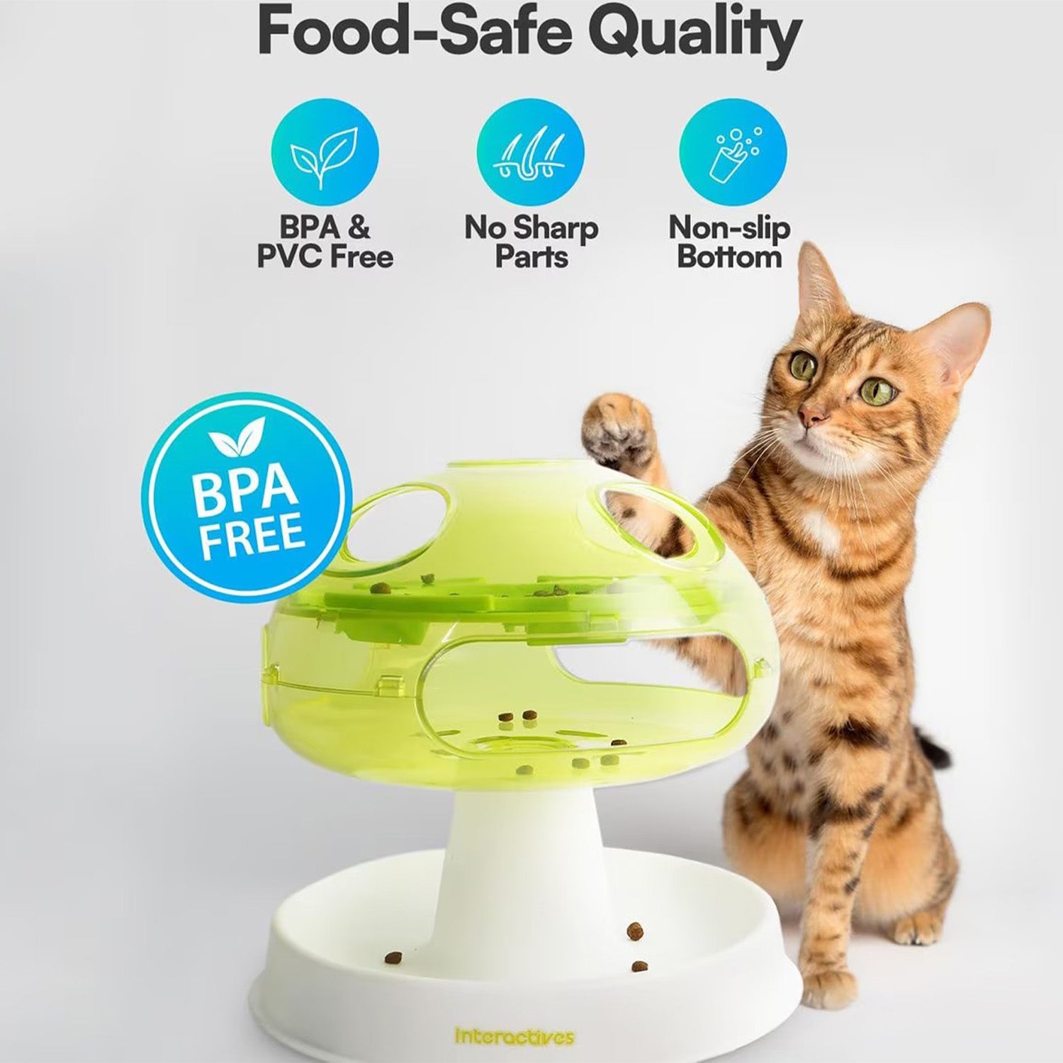 Interactives -Mushroom cat puzzle toy for Enrichment