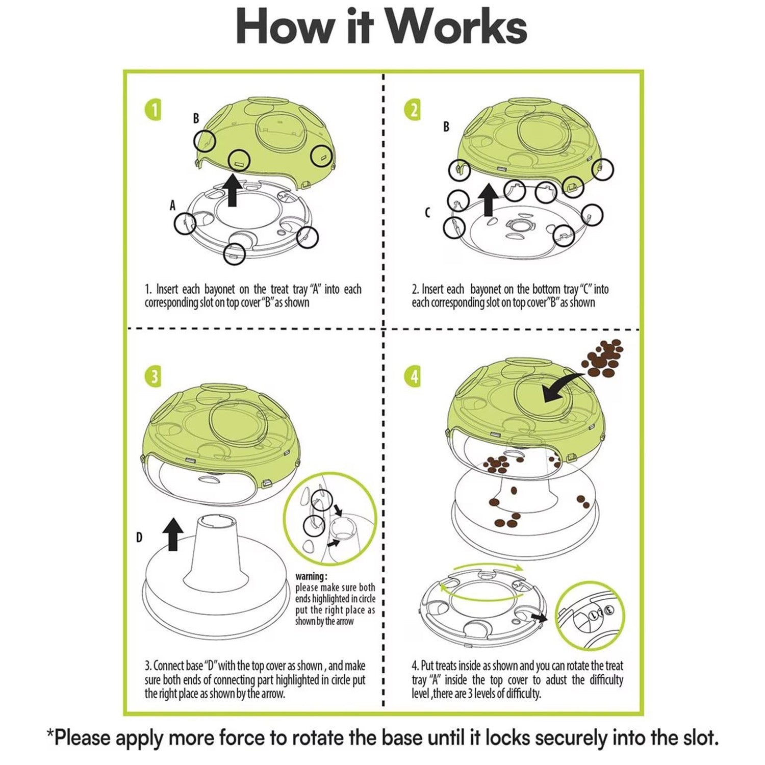 Interactives -Mushroom cat puzzle toy for Enrichment