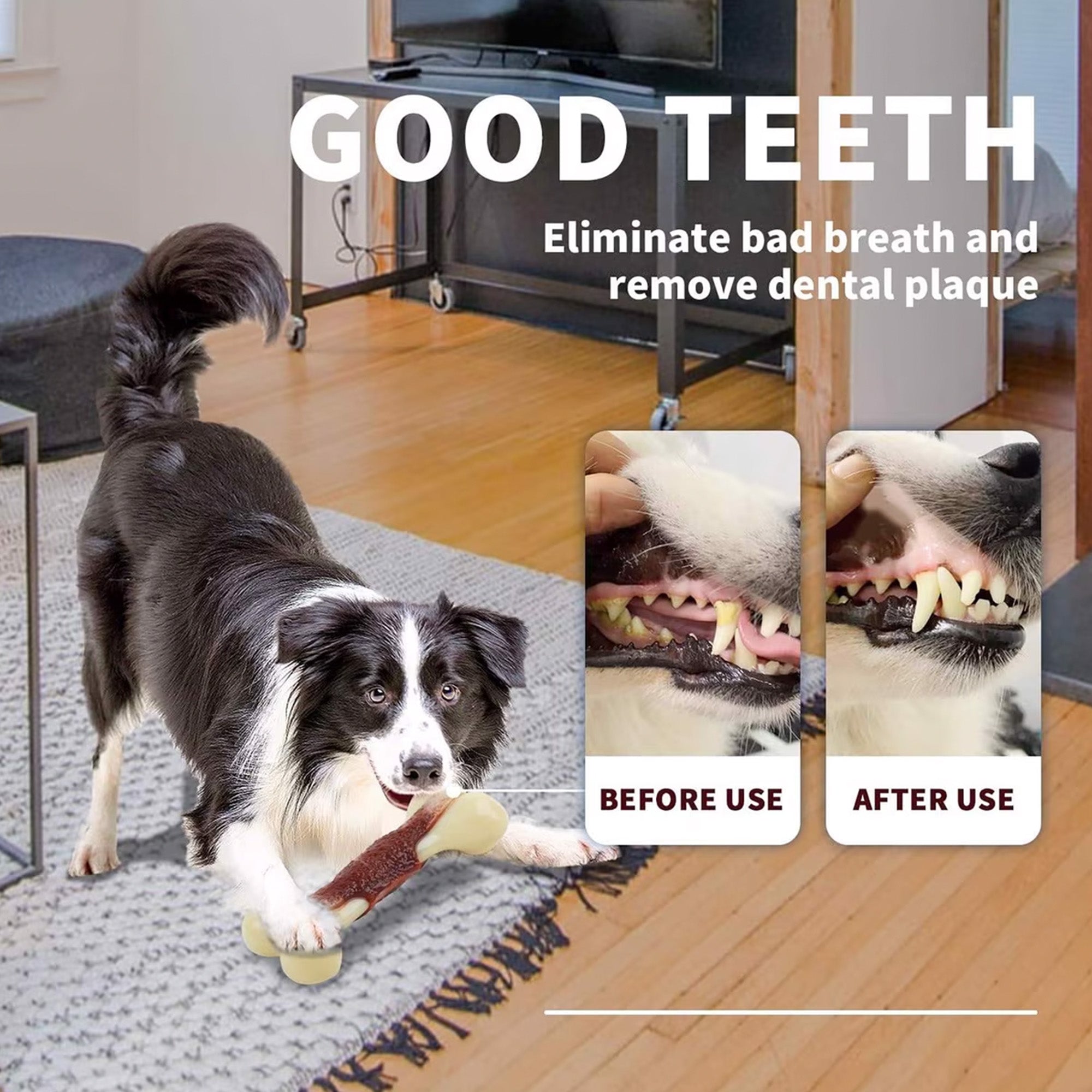 BONE APPETIT - Dog Toys - Super Nylon Bone - Beef Flavor Infused