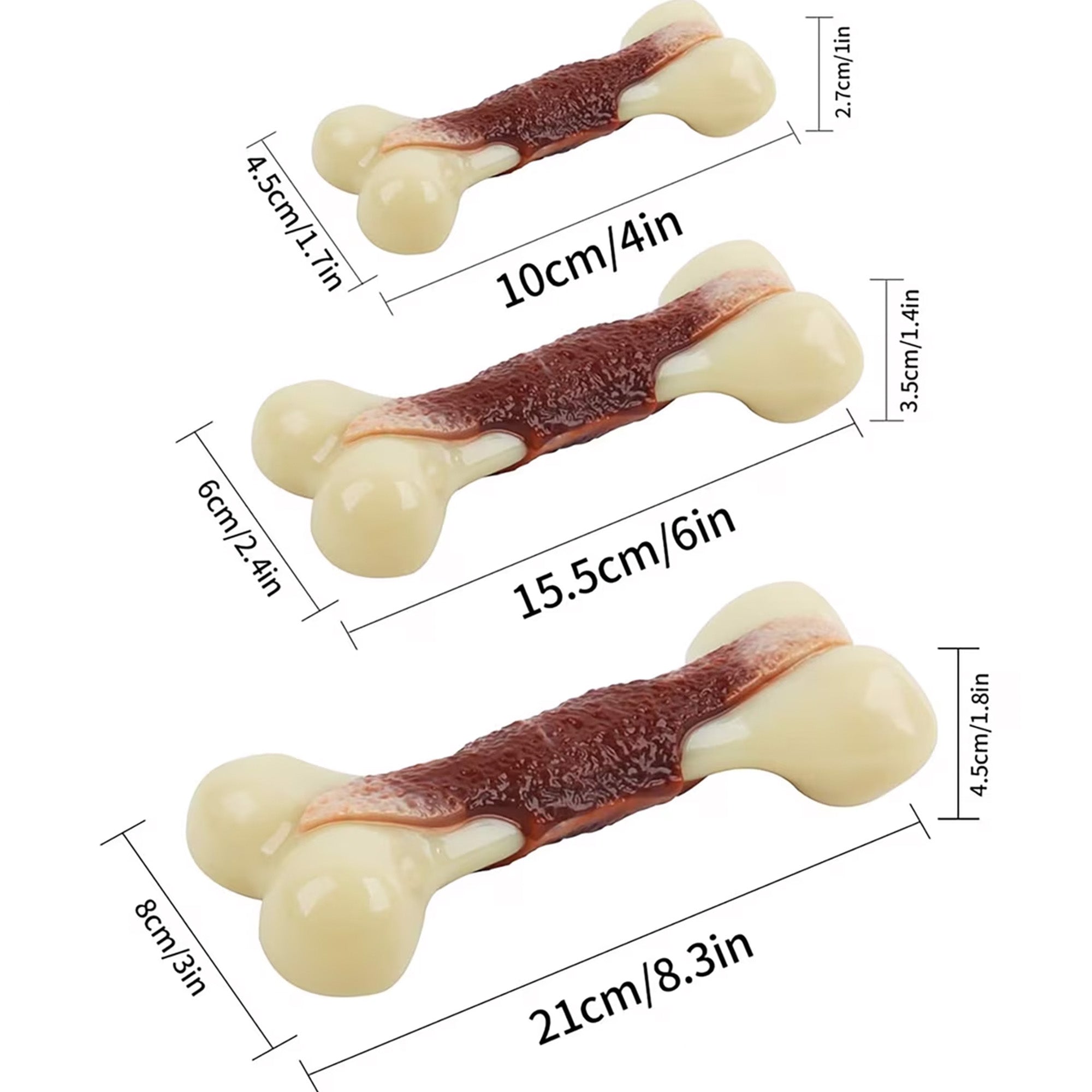 BONE APPETIT - Dog Toys - Super Nylon Bone - Beef Flavor Infused