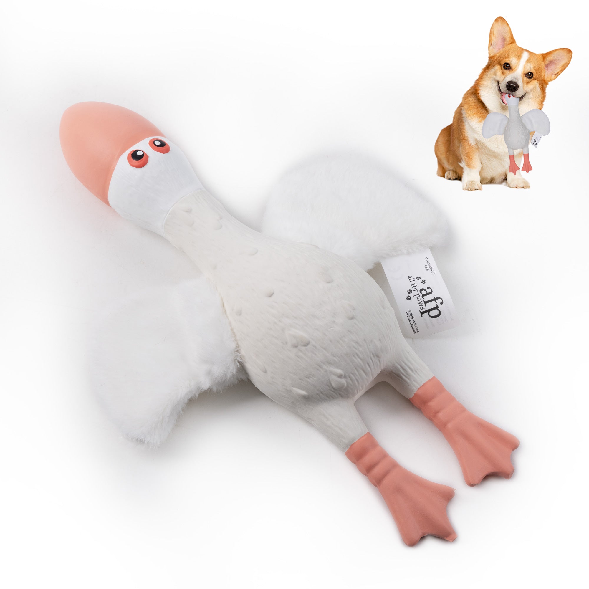 ZooTex - Squeaky Latex Dog Toys - Soft Wing Duck