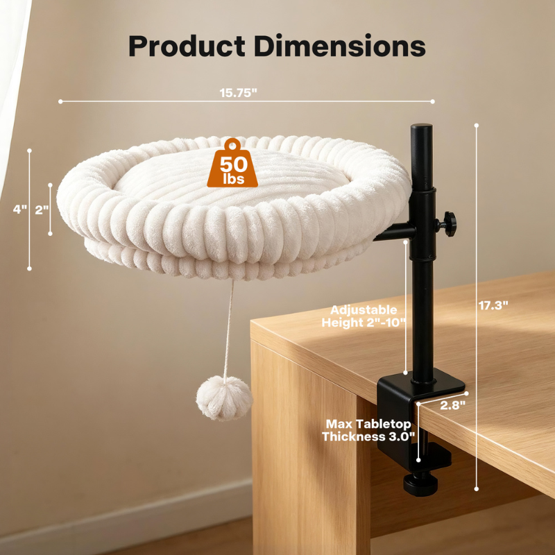 AFP-Skywalk 360° Rotating Desk Clamp Cat Perch
