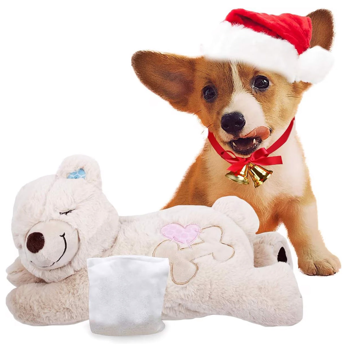 Little Buddy - Puppy Soothing Heartbeat Warm Bear Comfort Dog Sleep Aid Plush Toy