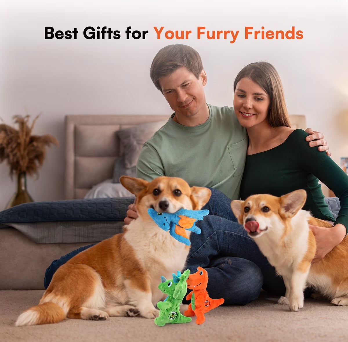 My T-Rex - Squeaky Dog Toys - Peter The Mini Pterodactyl Plush Dog Toy with Crinkle Paper - S