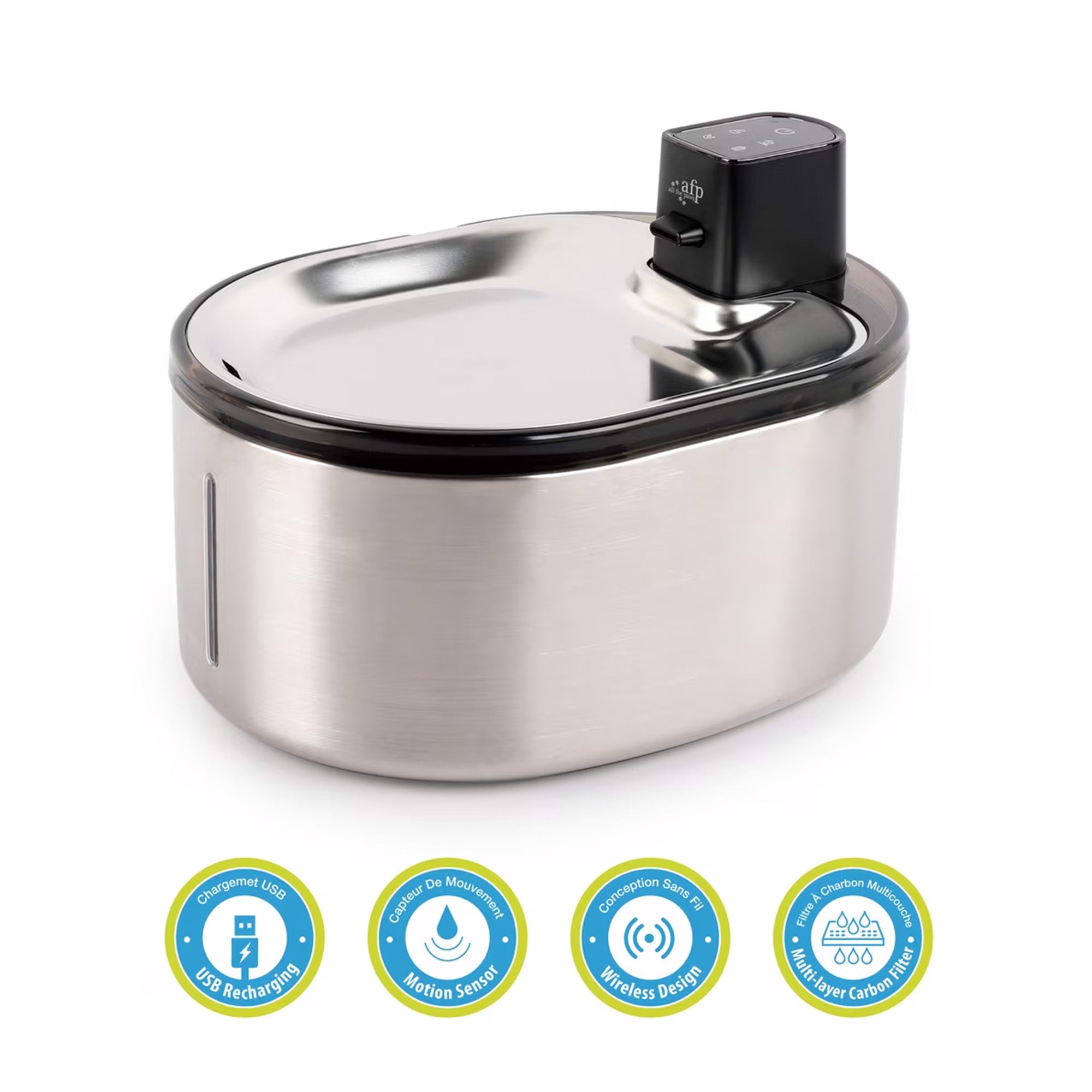 3L Automatic Pet Drinking Fountain with Sensor & Multi-Layer Carbon Filter