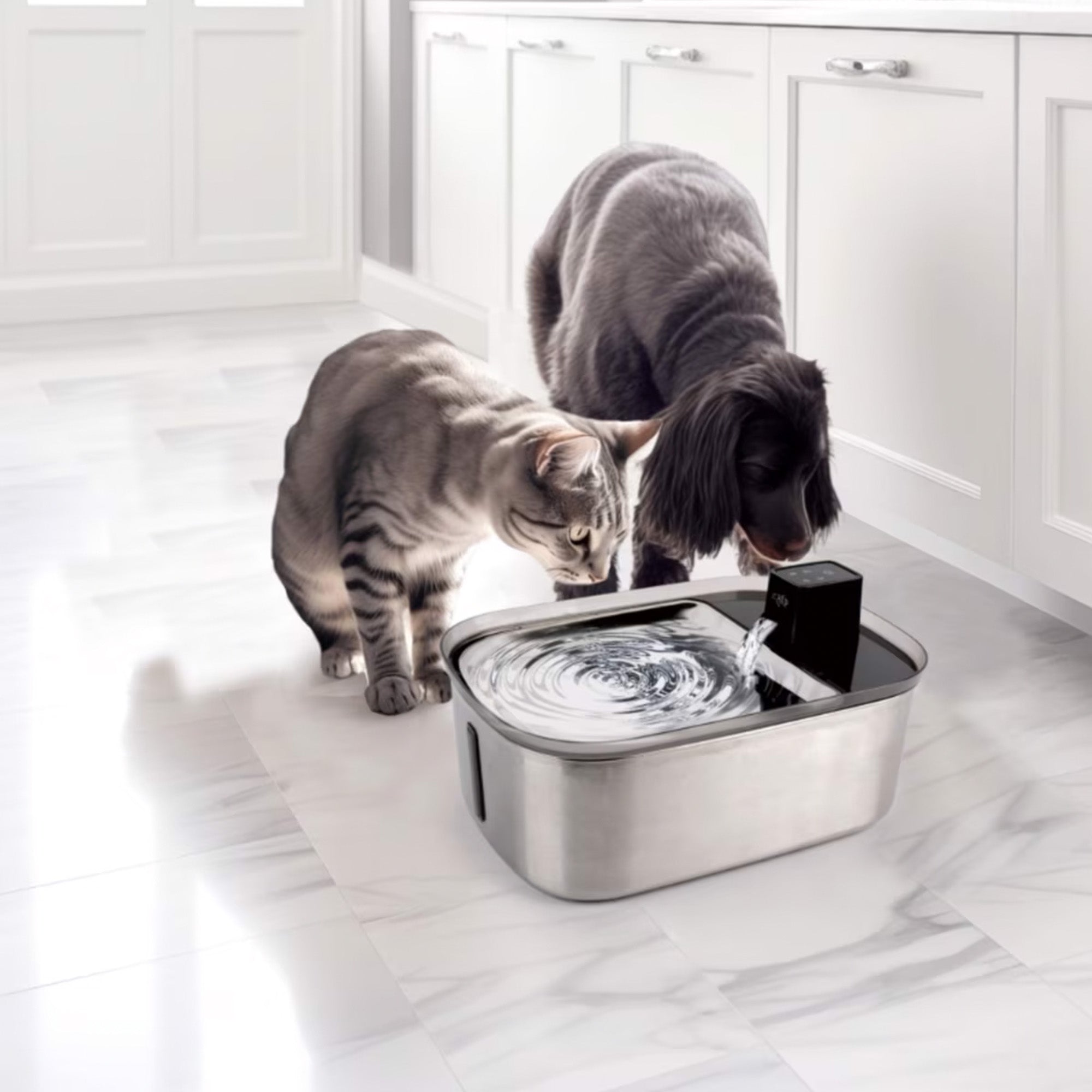3L Automatic Pet Drinking Fountain with Sensor & Multi-Layer Carbon Filter