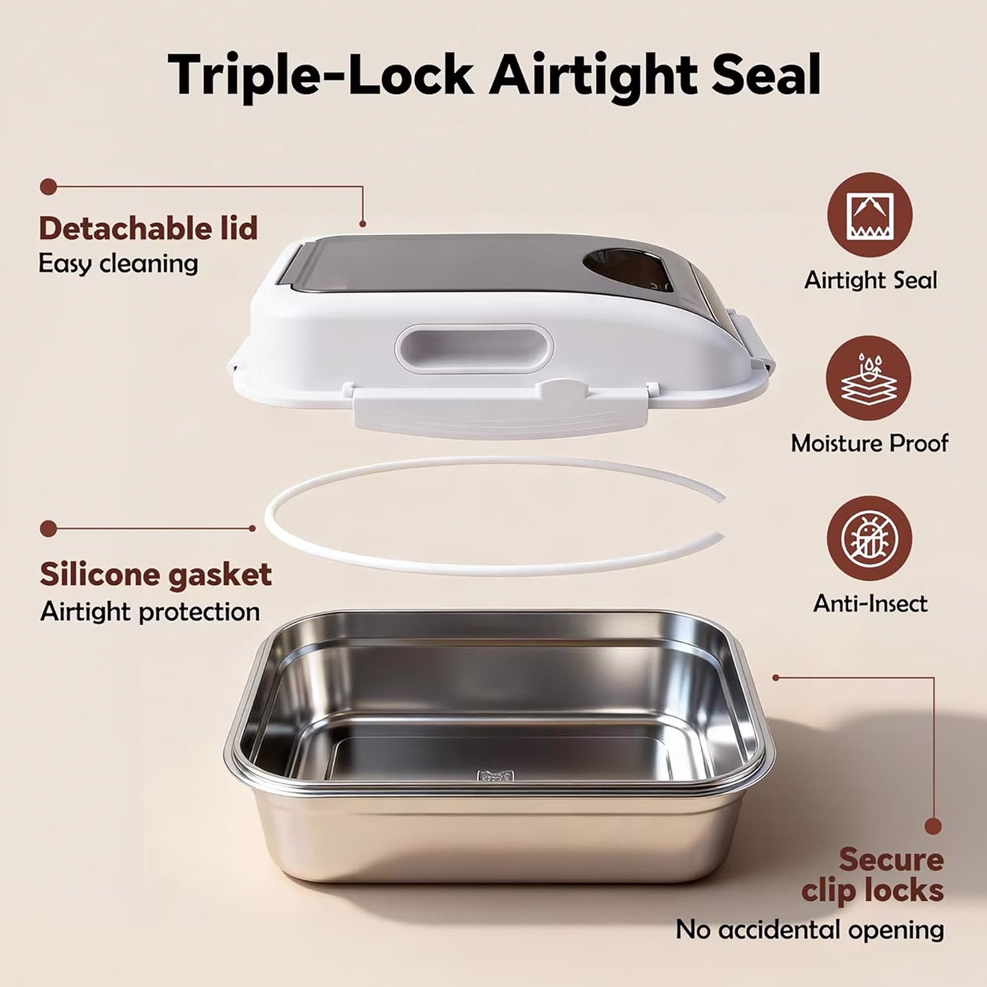 AFP - Stainless Steel Pet Food Container (Item# 5747, 7L)