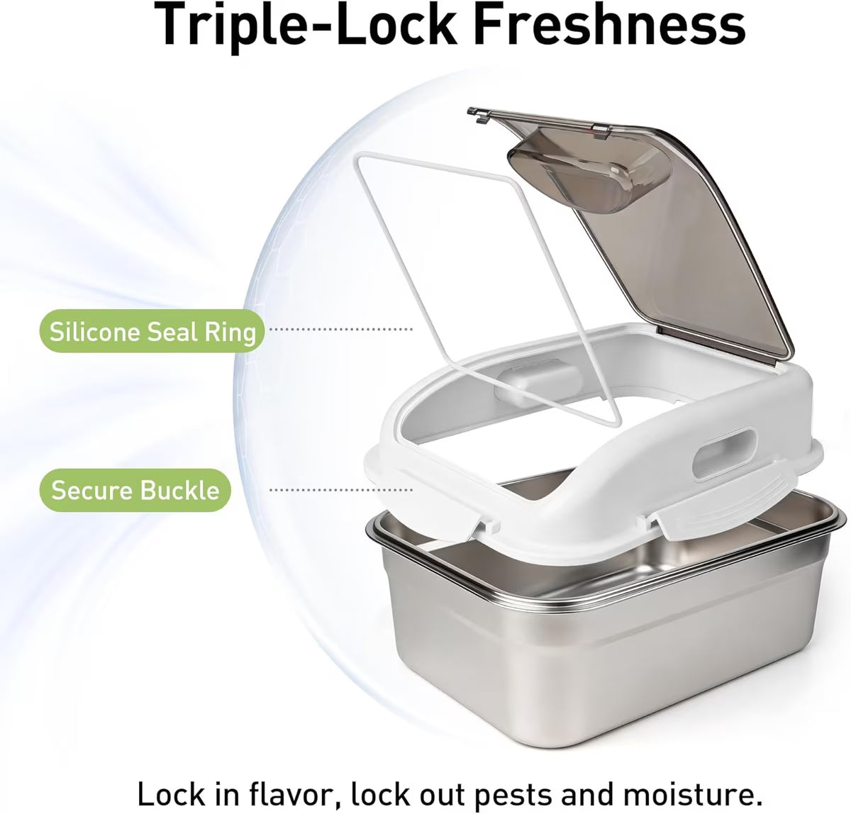 Lifestyle 4 pets-Stainless Steel Pet Food Container 10L