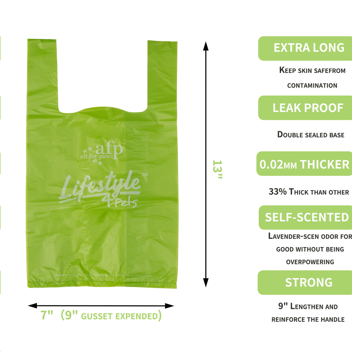Lifestyle 4 Pets - Handle Pickup Bag 120 Bags, 2 Packs