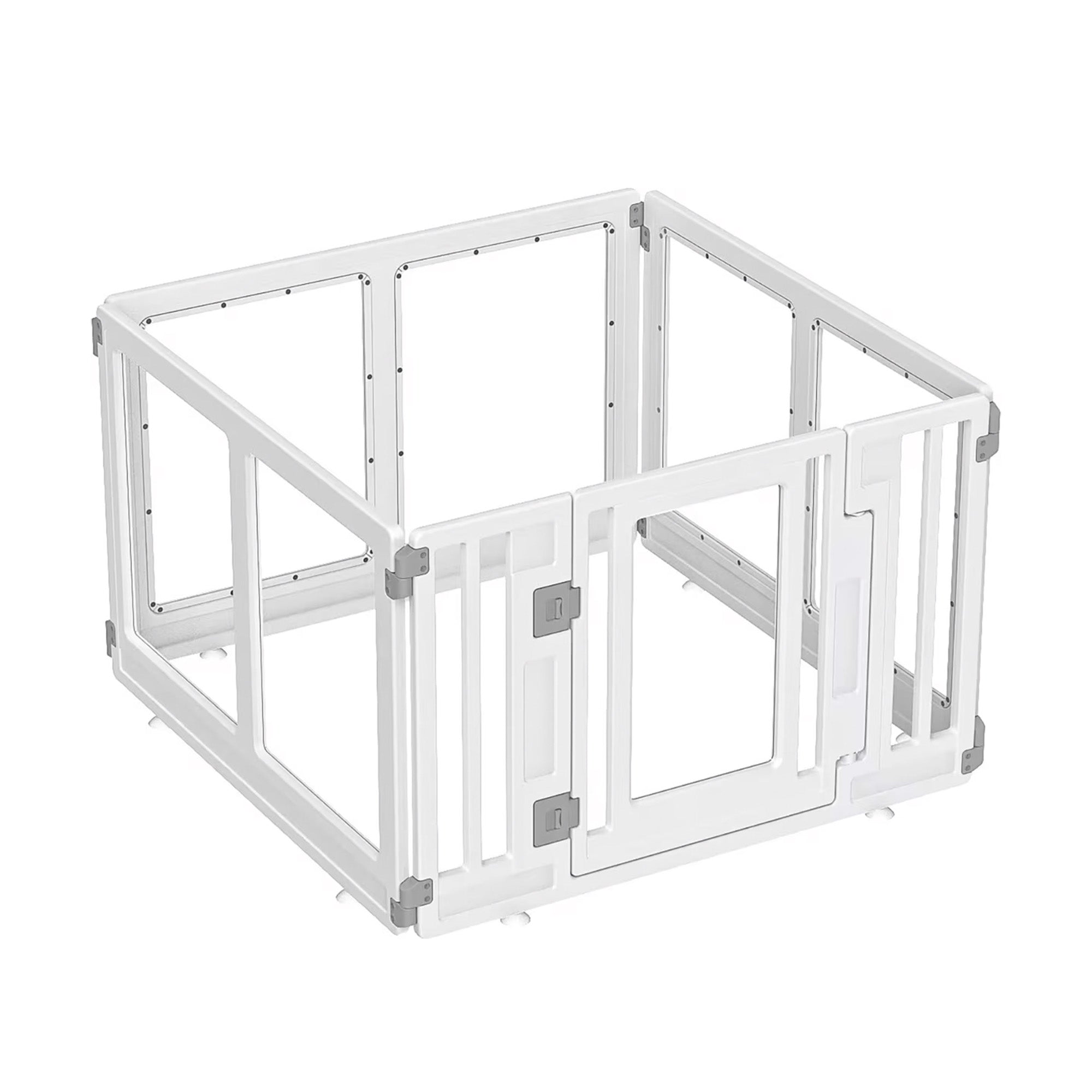 AFP 3-Size Acrylic Dog Playpen | Modular Clear Indoor Dog Exercise Pen with Lockable Door, Small to Large Pet Fence