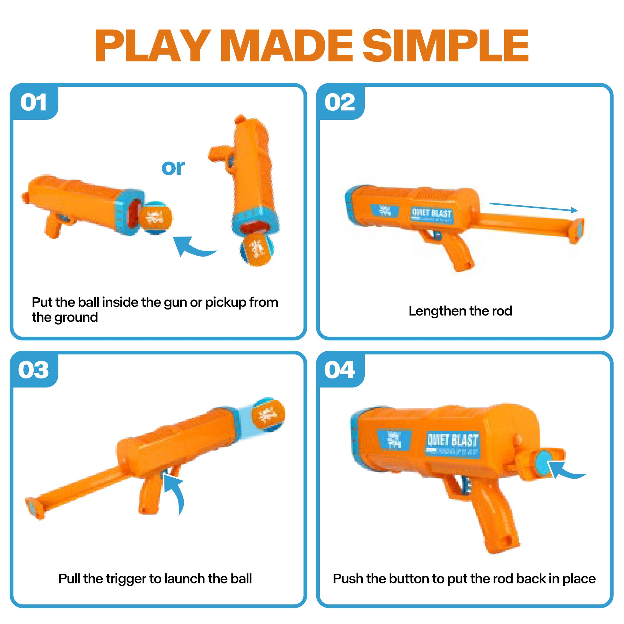 Wow Play - Doy Toy Tennis Ball Blaster - 45 ft