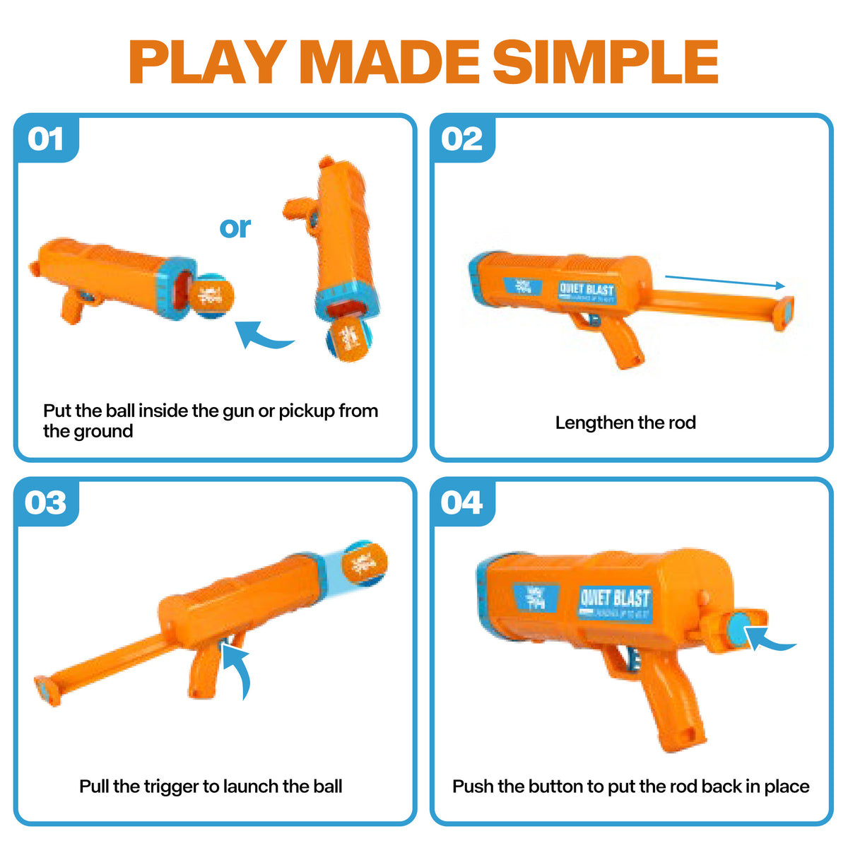 Wow Play - Doy Toy Tennis Ball Blaster - 45 ft