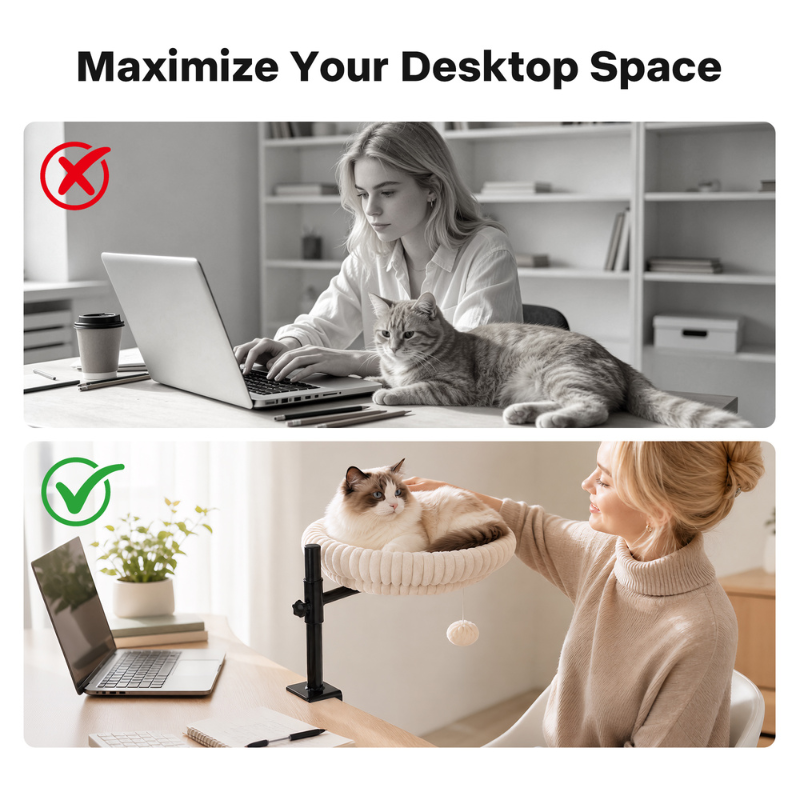 AFP-Skywalk 360° Rotating Desk Clamp Cat Perch