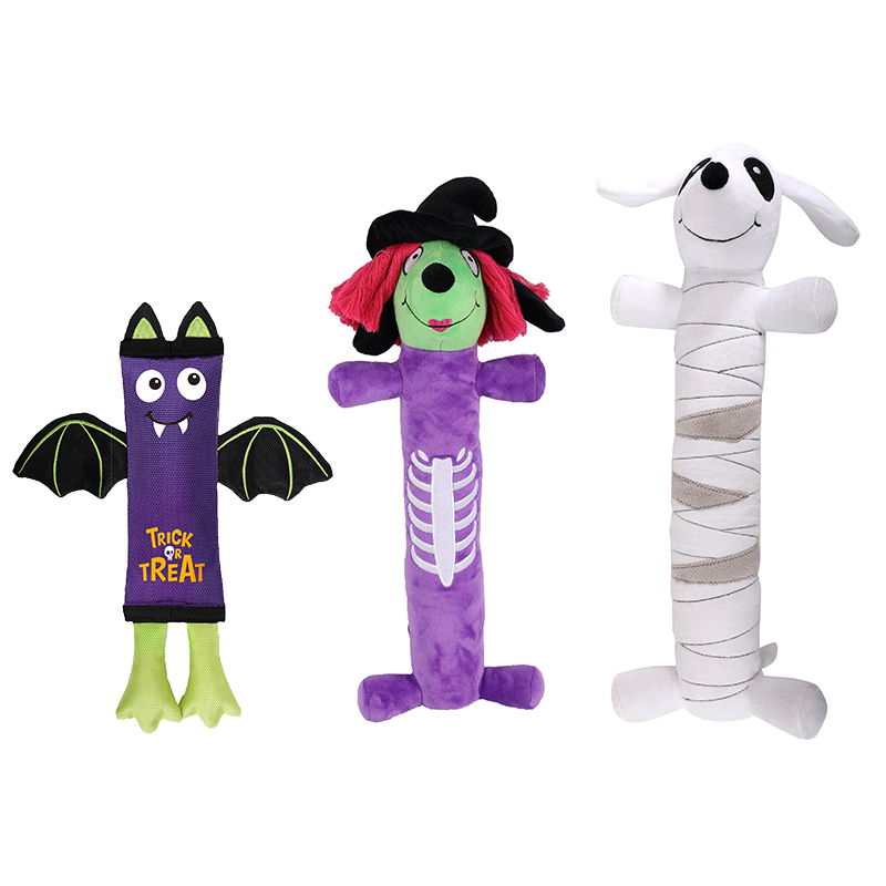 All For Paws Halloween Dog Toy Bundle, 3-Pack Seasonal Dog Play Set