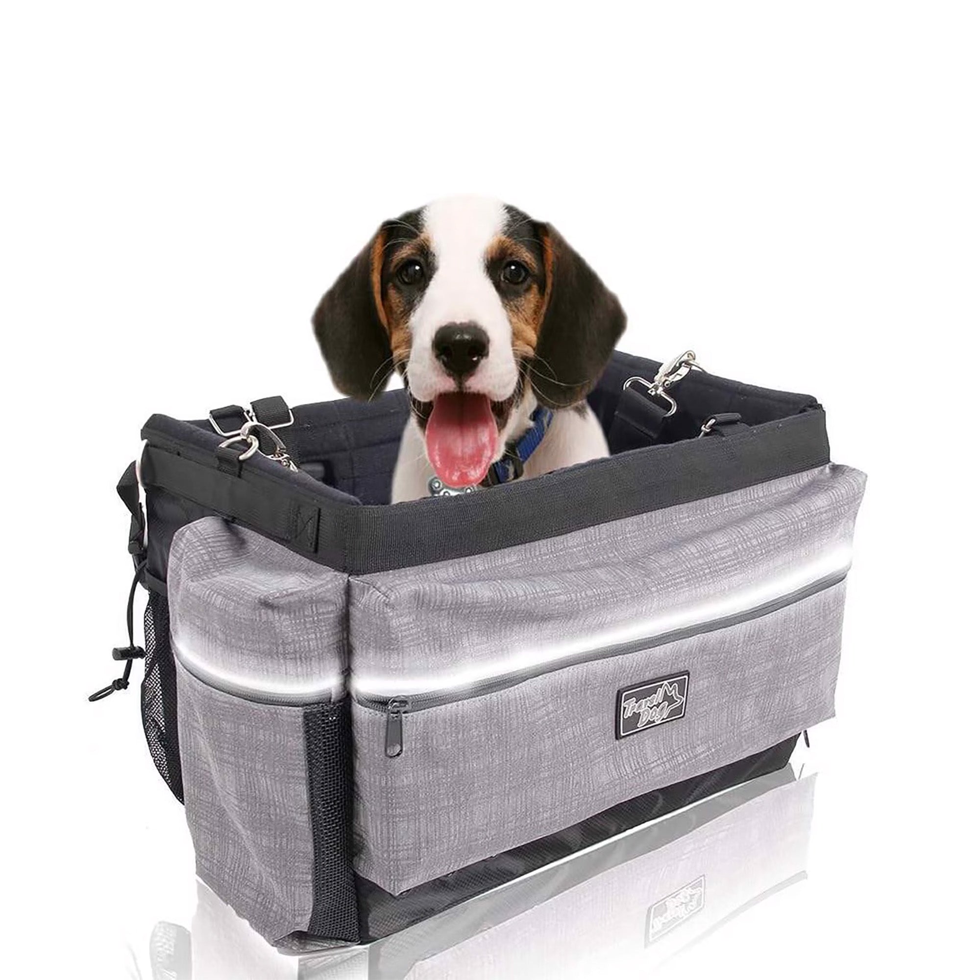 AFP Pet Bicycle Basket Carrier | Quick Release Handlebar Mount Bike Bag with Safety Leash & Breathable Vents, Holds Up to 8kg /18lbs for Small Pets