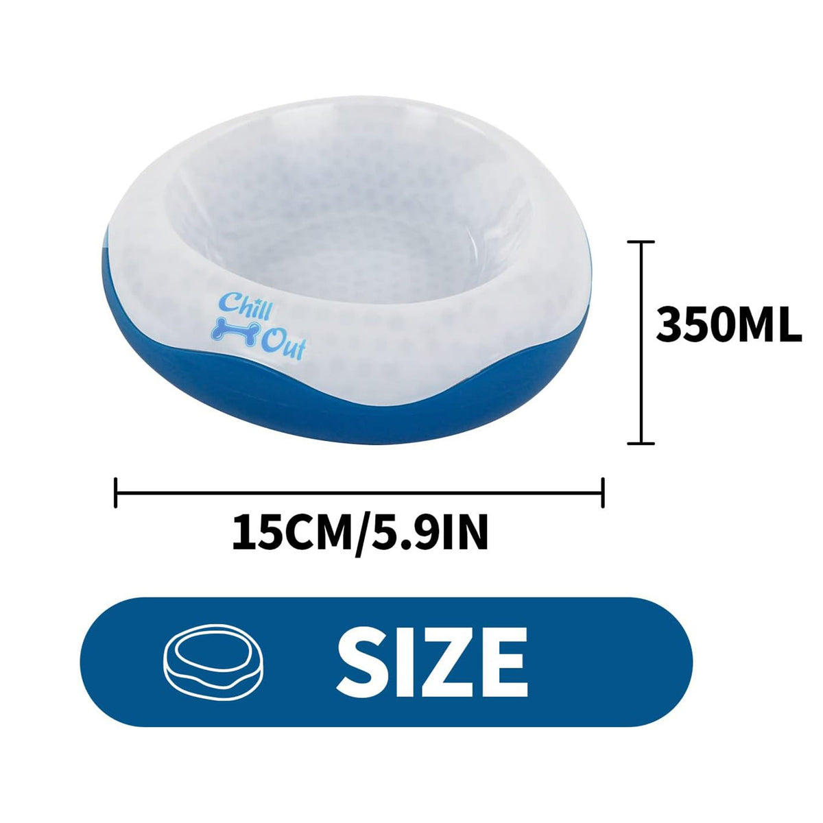 Chill Out - Dog Cooler Bowl - Pet Cooler Bowl Keeps Water Cool and Fresh for Hours