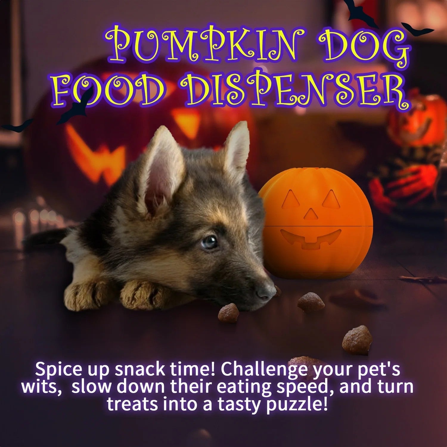 Happy Halloween - Dog Toy - Treat Or Trick Dog Dispenser