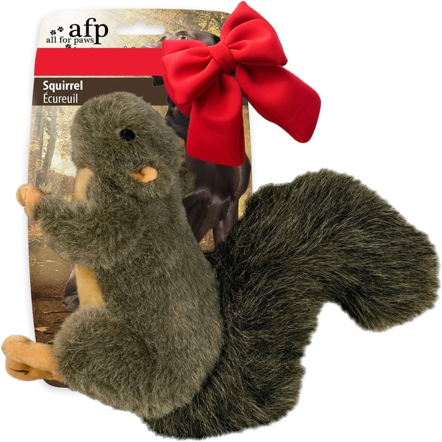 AFP Realistic Squirrel Plush Dog Toy