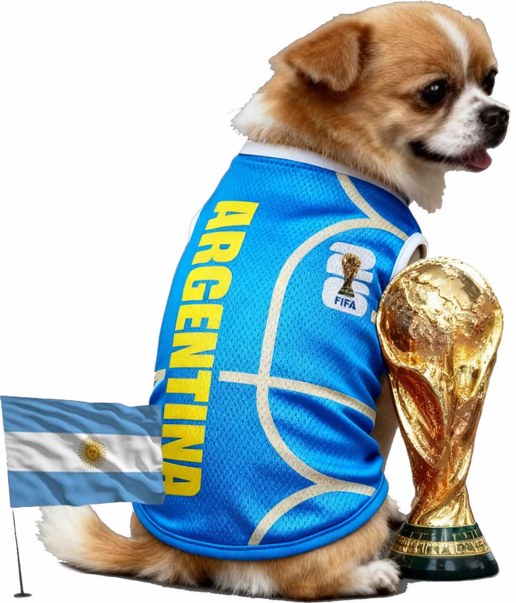 Official FIFA World Cup 2026 Edition - Dog Apparel,Blue,ARGENTINA