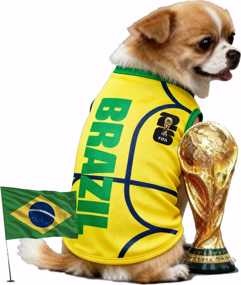 Official FIFA World Cup 2026 Edition - Dog Apparel,Yellow,BARZIL