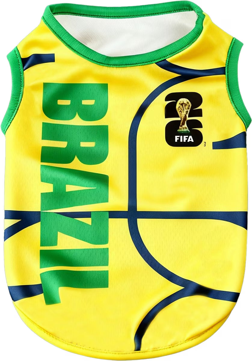 Official FIFA World Cup 2026 Edition - Dog Apparel,Yellow,BARZIL