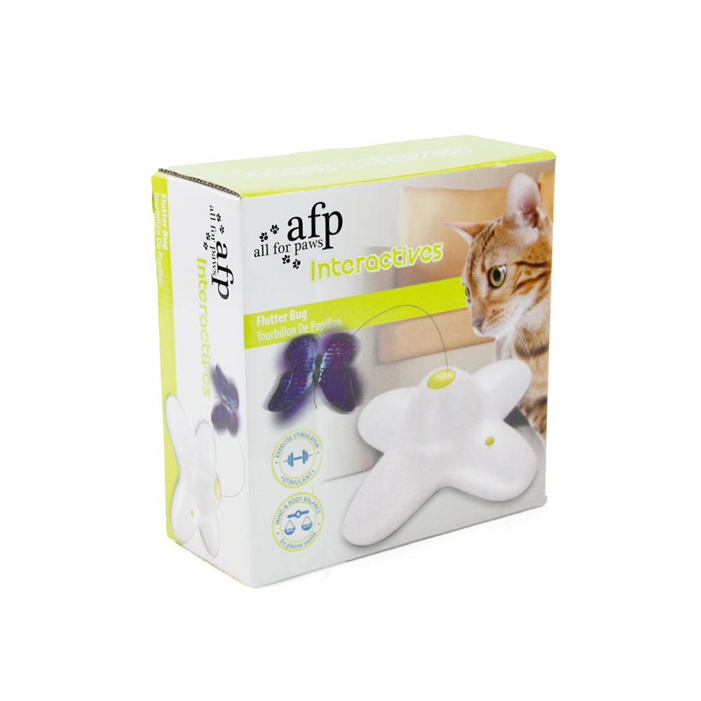 AFP-Allforpaws Automatic Flutter Butterfly Cat Toy with 2 Replacement Bugs