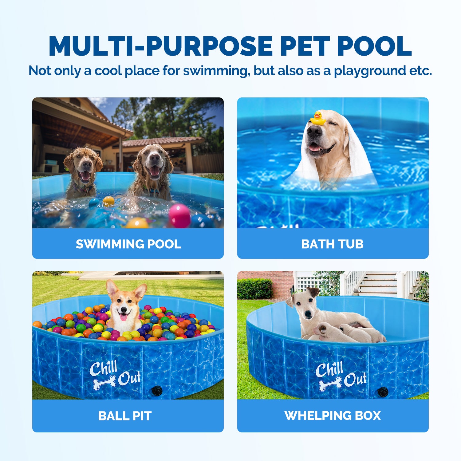 AFP-Allforpaws Foldable Dog Swimming Pool   