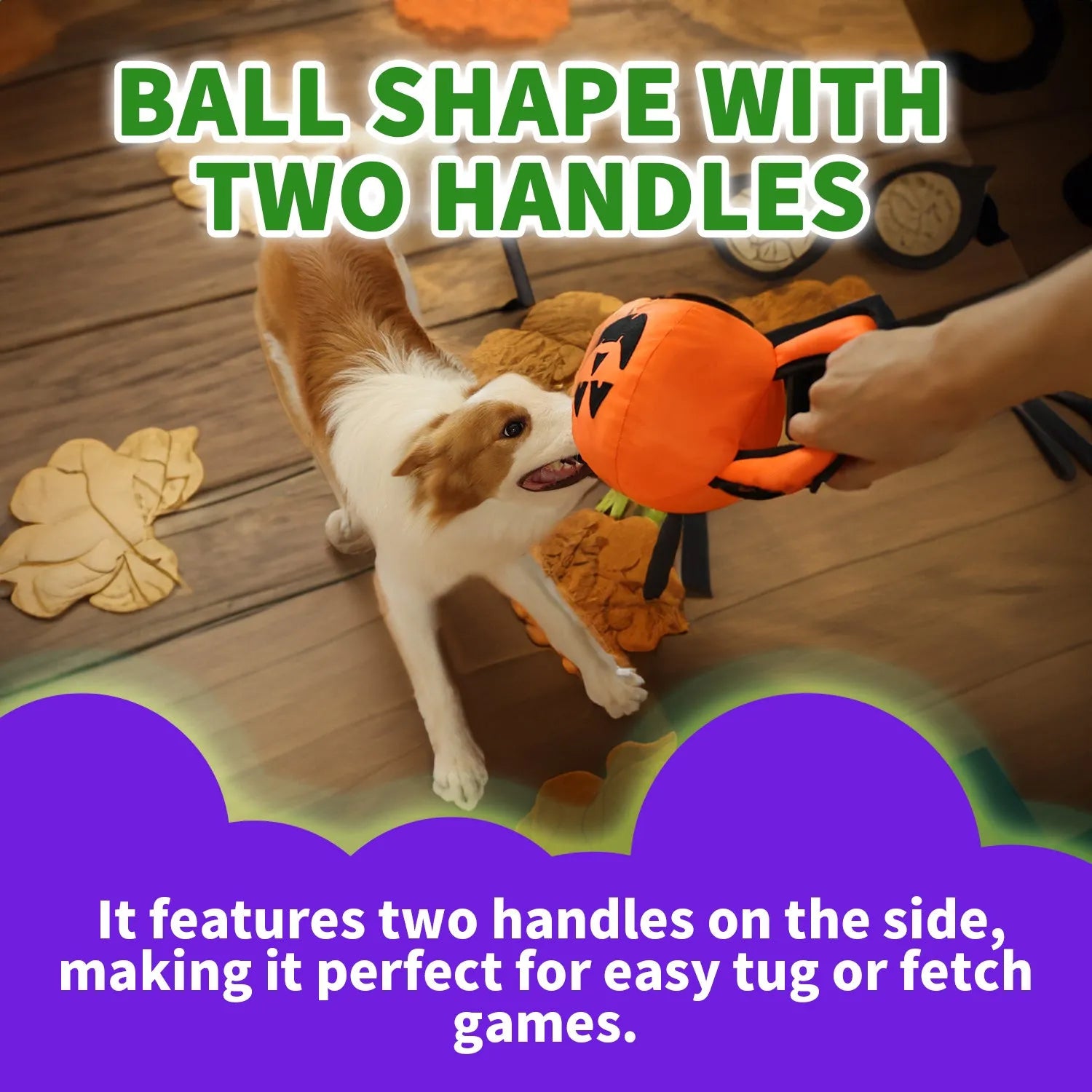 AFP-Allforpaws Halloween Handle Ballistic Pumpkin Ball 