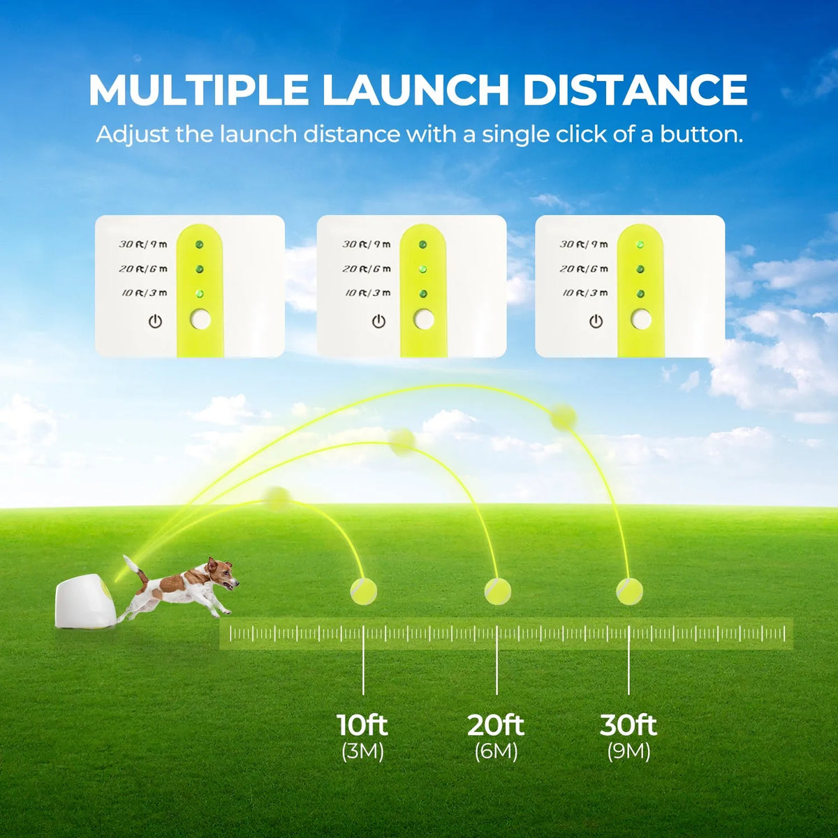 AFP-Allforpaws Mini Hyper Fetch Automatic Ball Launcher for Small Dogs 