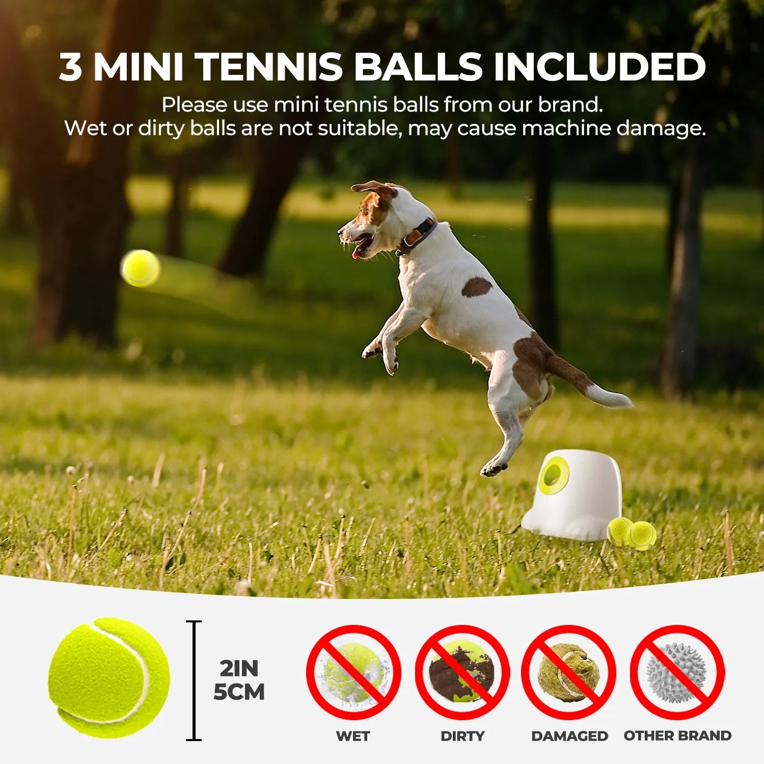 AFP-Allforpaws Mini Hyper Fetch Automatic Ball Launcher for Small Dogs 