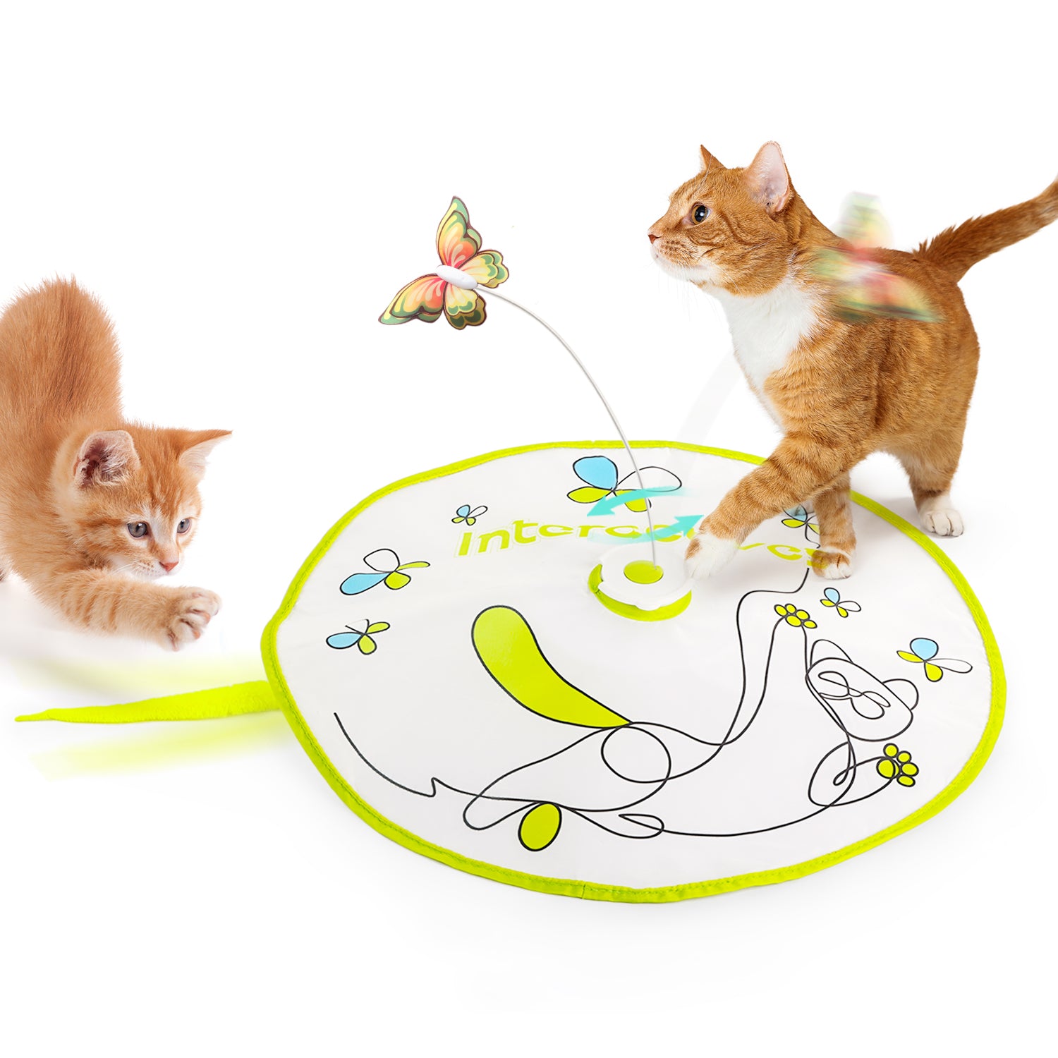 AFP-Allforpaws Interactive Flutter Bug Cat Toy with Motion-activated Hide-N-Seek