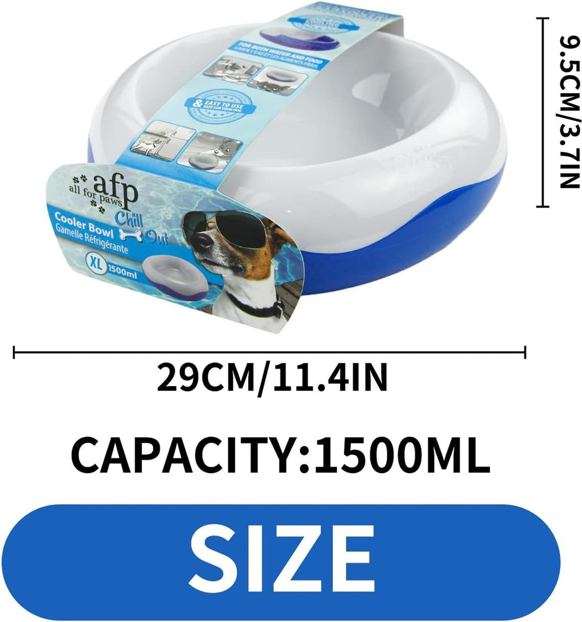 Chill Out - Dog Cooler Bowl - Pet Cooler Bowl Keeps Water Cool and Fresh for Hours